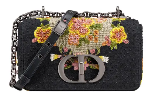 DIOR Caro Leather Shoulder Bag, Crossbody Bag Small Women's Black