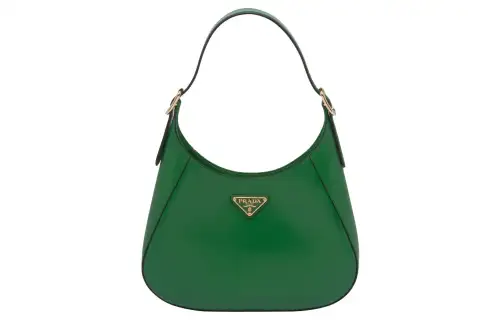 PRADA Leather Handbag, Shoulder Bag Medium Women's Green