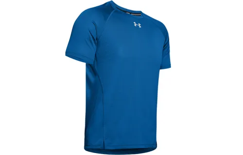 Under Armour T Shirts Men's Blue Crew Neck Moderate Straight Fit