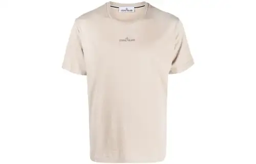 STONE ISLAND Logo Printed Crewneck T Shirt