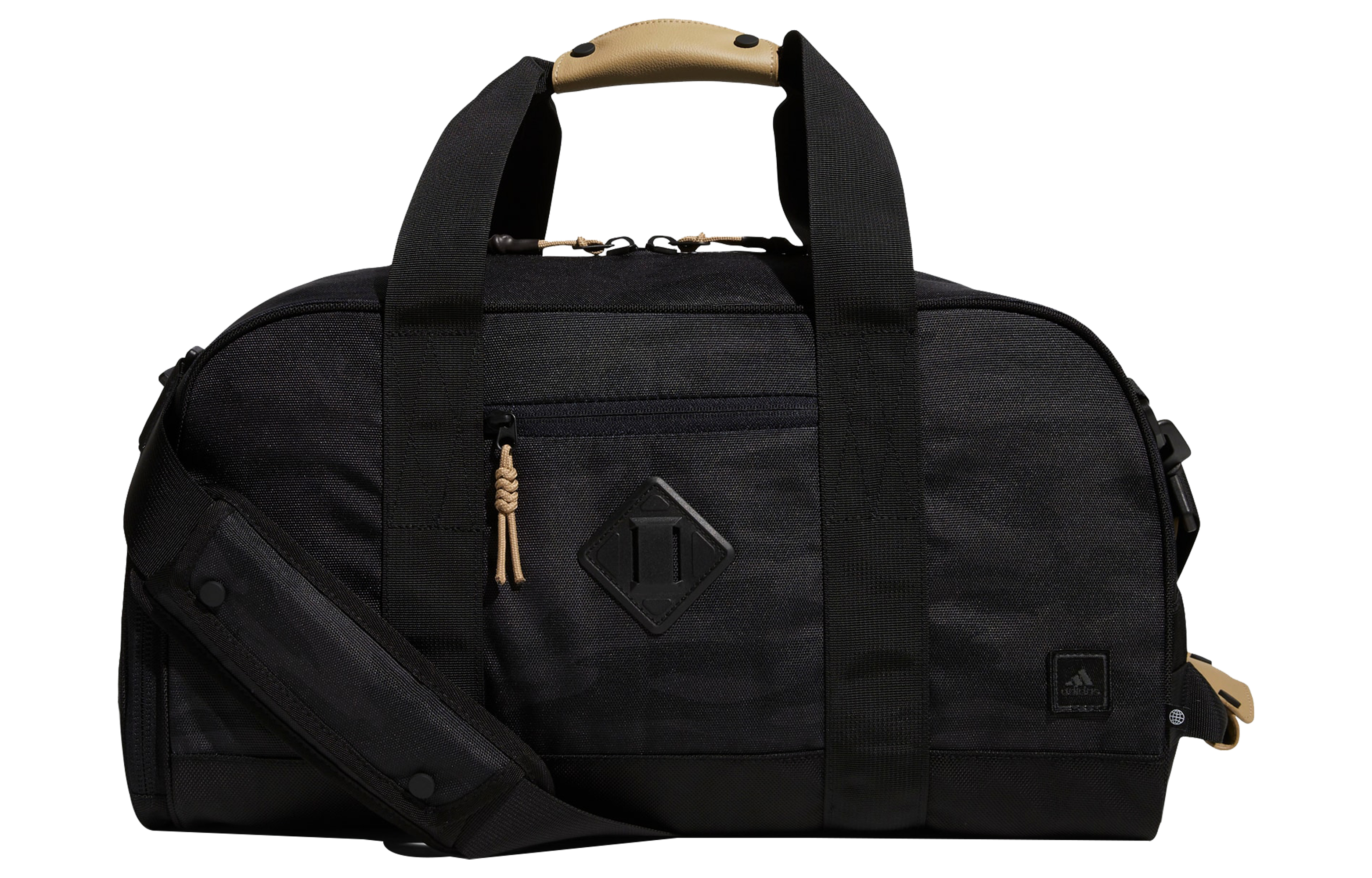 Adidas Recycled Polyester Portable One Shoulder Crossbody Gym Bag Medium Men's Black