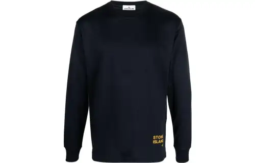 STONE ISLAND T Shirts Men's Dark Blue Crew Neck Moderate