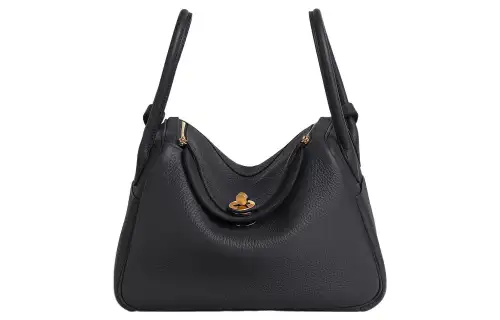 HERMES Lindy Clemence Bullock Leather Handbags 26 Women's 3Y Caban Dark Blue