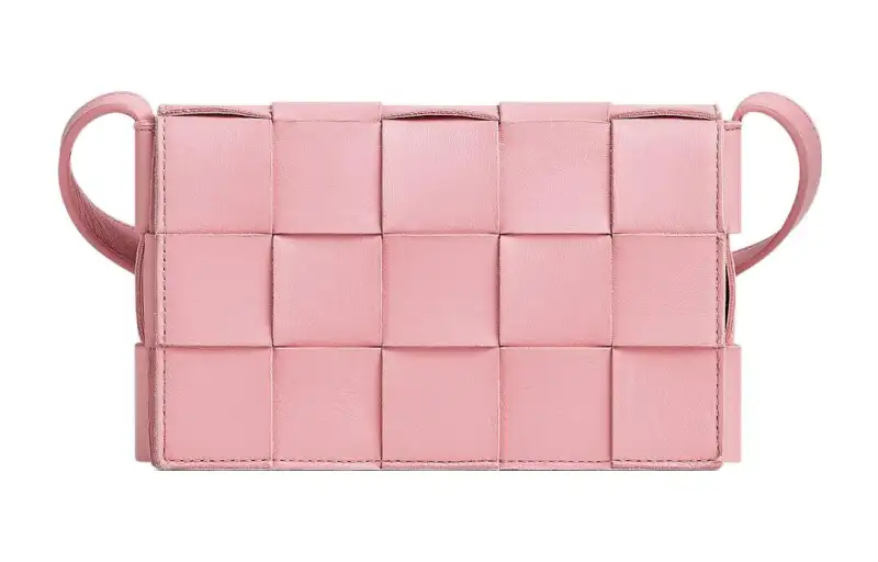 Bottega Veneta CASSETTE Pillow Bag Lambskin Shoulder Bag, Crossbody Bag Small Women's Pink