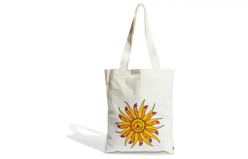 Adidas Originals Trefoil SEAN WOTHERSPOON Polyester Tote Bag, Shopping Bag, Shoulder Bag, Handbag Regular Unisex Ivory