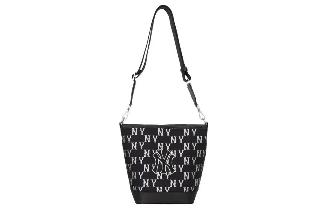 MLB Polyester Bucket Bag, Shoulder Bag, Crossbody Bag Regular Women's Black