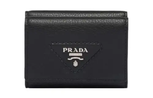 PRADA Leather Wallet Men's Black