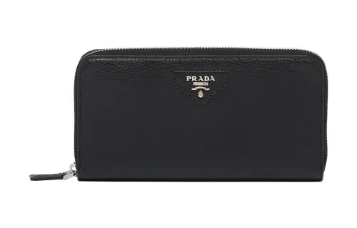 PRADA Leather Wallet Men's Black