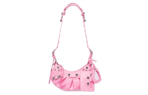 Balenciaga Le Cagole Shoulder Bag Xs Pink Patent
