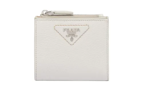 PRADA Saffiano Leather Wallet Men's White