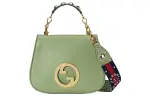 GUCCI Blondie Leather Shoulder Bag, Crossbody Bag, Handbag Women's Light Green