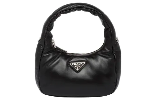 PRADA Soft Padded Nappa Leather Mini Bag Black