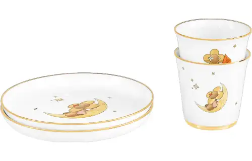 LOUIS VUITTON Ceramic Vivienne Moon plates and cups cutlery set