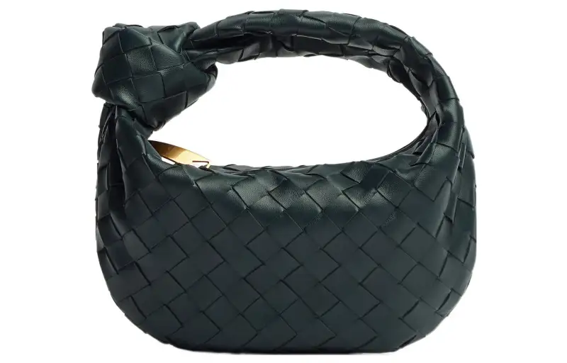 Bottega Veneta Jodie Lambskin Handbag Mini Women's Ink Green