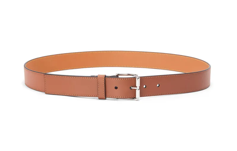 LOEWE Cow Leather Belts Men's Width 3.5cm