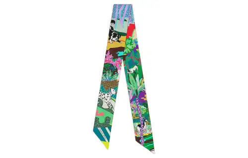 HERMES Silk Scarves Women's Green