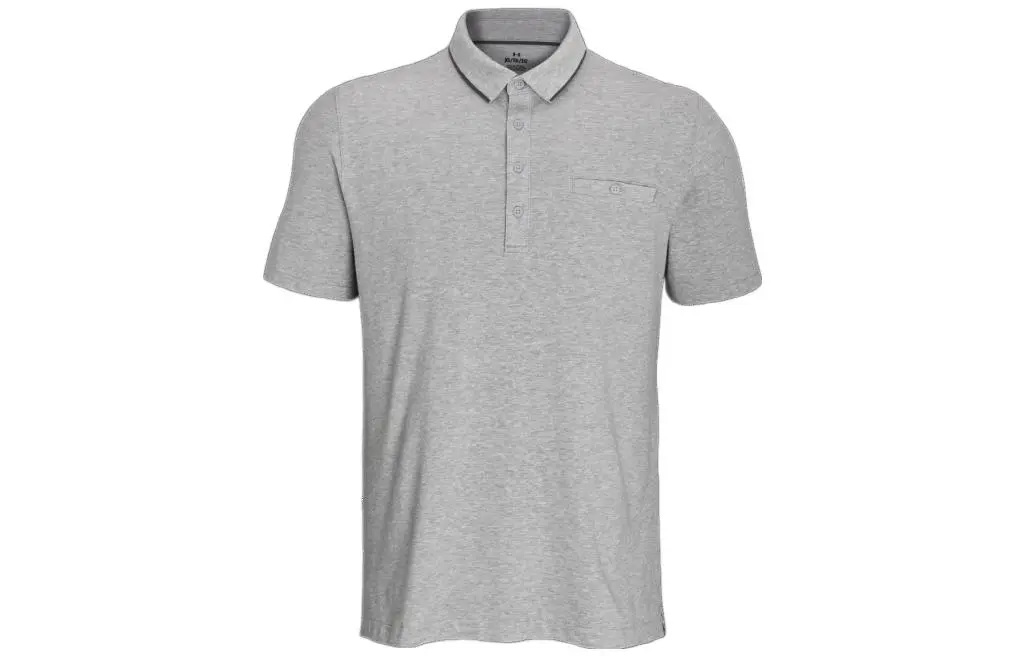 Under Armour Polo Shirts Men's Gray Polo Collar Moderate Straight Fit