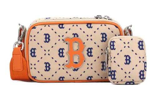 MLB Polyester Combo Bag, Camera Bag, Shoulder Bag, Crossbody Bag Regular Women's Brown