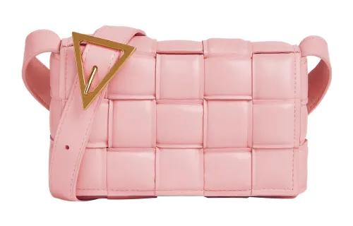 Bottega Veneta Padded Cassette Sheepskin Pillow Bag, Shoulder Bag, Crossbody Bag Small Women's Pink