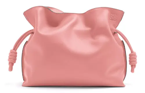 LOEWE Flamenco Nappa Cow Leather Small Fortune Bag, One Shoulder, Crossbody Clutch Regular Women's Peachy Pink