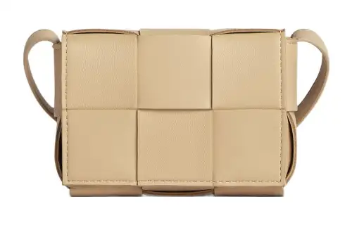 Bottega Veneta Candy Cassette Crossbody Bag Mini Intreccio Porridge
