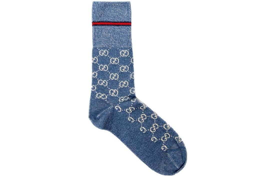 GUCCI SS23 Crew Socks Unisex 1 Pack Blue