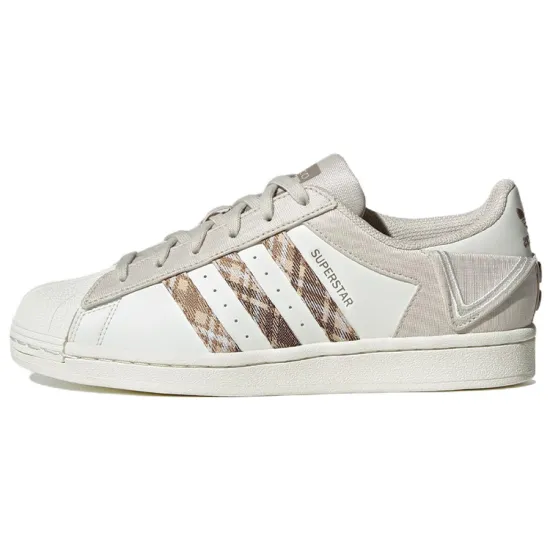 Adidas Originals Superstar Series Skateboard Shoes Women's Low-top White/Brown