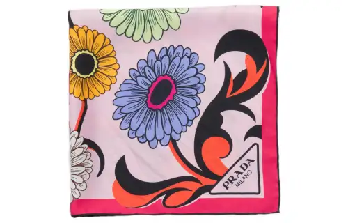 Prada floral-print twill scarf