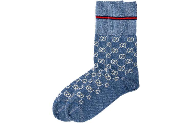 GUCCI SS23 Crew Socks Unisex 1 Pack Blue