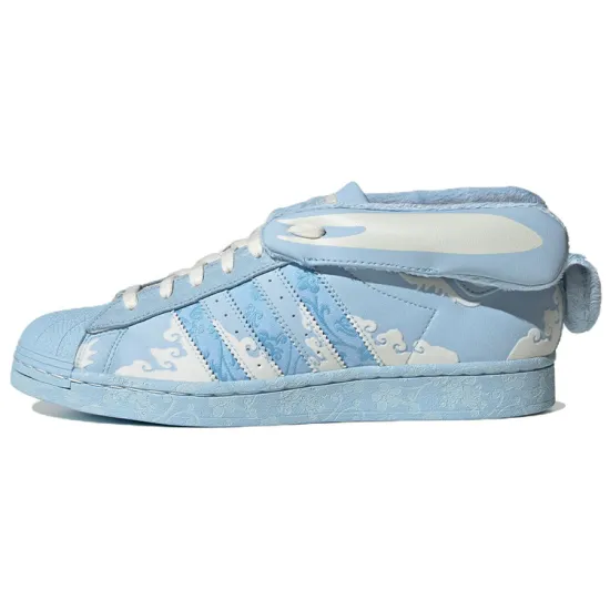 Melting Sadness X Adidas Originals Superstar Papercut Skateboard Shoes Unisex Low-top White/Royal Blue/Fern Green
