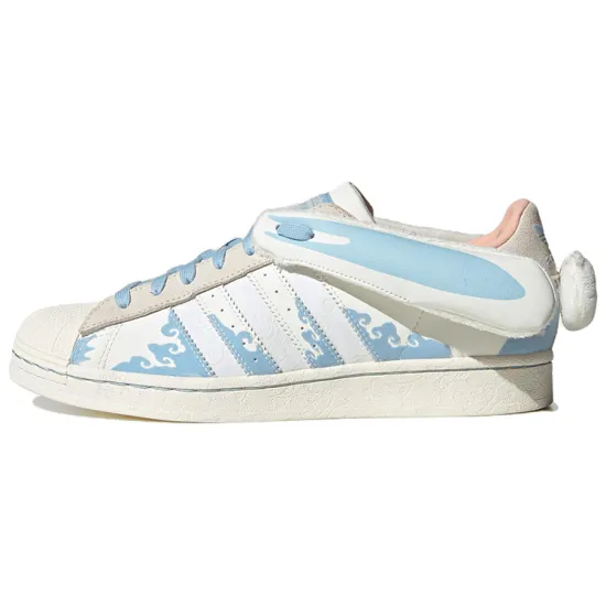 Melting Sadness X Adidas Originals Superstar Papercut Skateboard Shoes Unisex Low-top White/Royal Blue