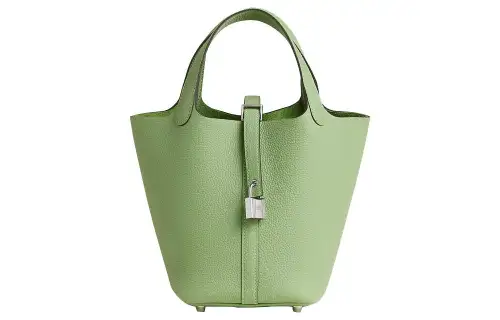 HERMES Picotin Lock Maurice Bullock Leather Basket Bag, Bucket Bag, Handbag 18 Women's 3I Vert Criquet Avocado Green
