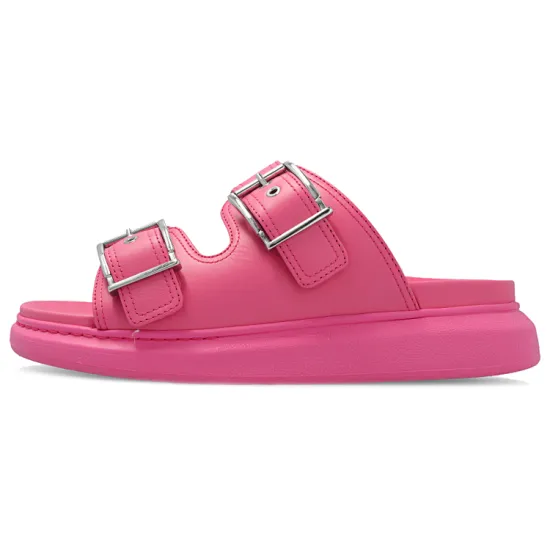 Alexander McQueen Buckle Detailed Slip-On Sandals Women's
