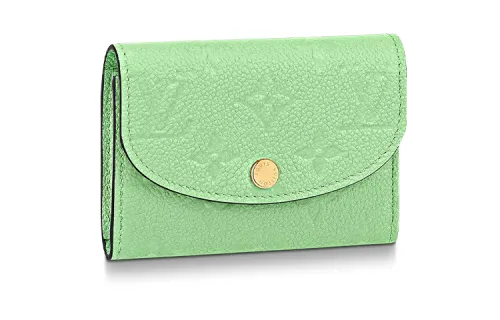 LOUIS VUITTON Cow Leather Wallet Women's Green