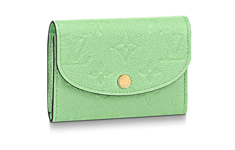 LOUIS VUITTON Cow Leather Wallet Women's Green