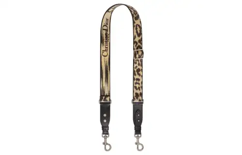 DIOR Embroidery Calfskin Bag Straps Women's Brown
