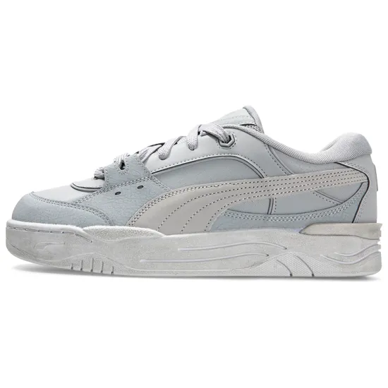 PUMA 180 Leather Skateboarding Shoes Unisex Low-top Gray