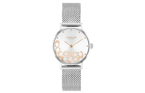 COACH PERRY Wrist Watches Quartz Movement Stainless Steel Watchband 28mm Silver Dial Women's Watch Waterproof