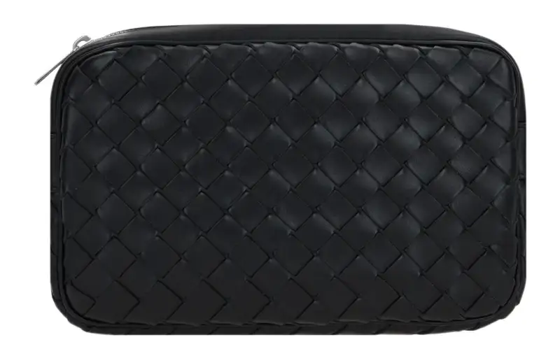 Bottega Veneta Classic Camera Bag Intrecciato Black