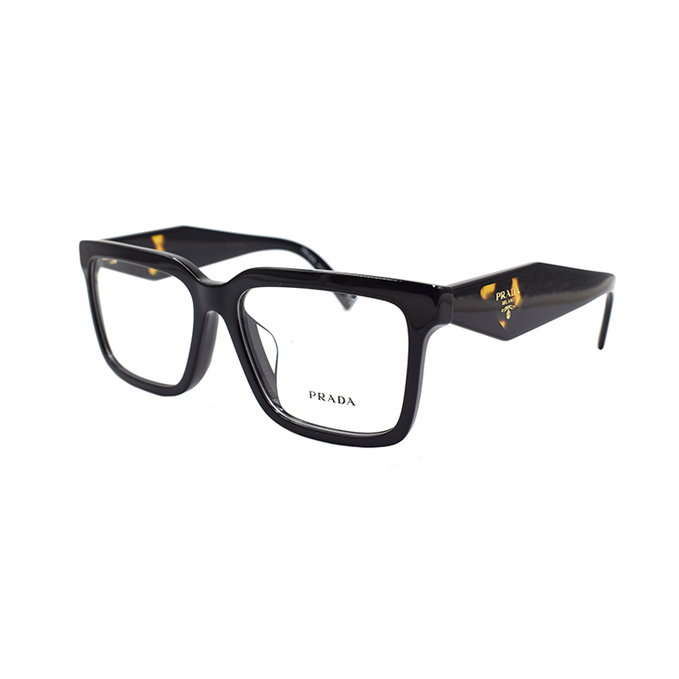 PRADA Prada CATWALK Fashion T Series Elegant Style Road Trip Edition Rectangular Optical Frame Women's Black