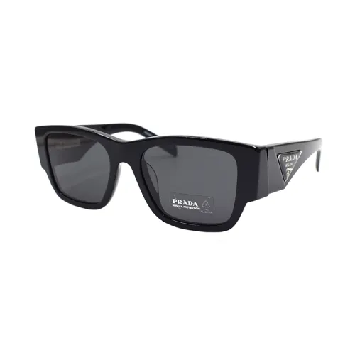 PRADA CATWALK Square Sunglasses Men's Black