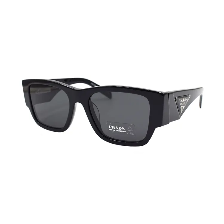 PRADA CATWALK Square Sunglasses Men's Black