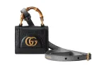 GUCCI Diana Leather Earphone Case Women's Black