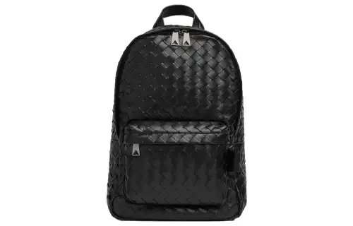 Bottega Veneta Classic Backpack Small Intrecciato Black
