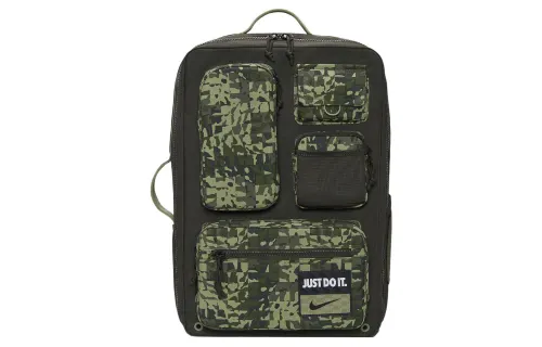 Nike Polyester Backpack Regular Men's Green & Black