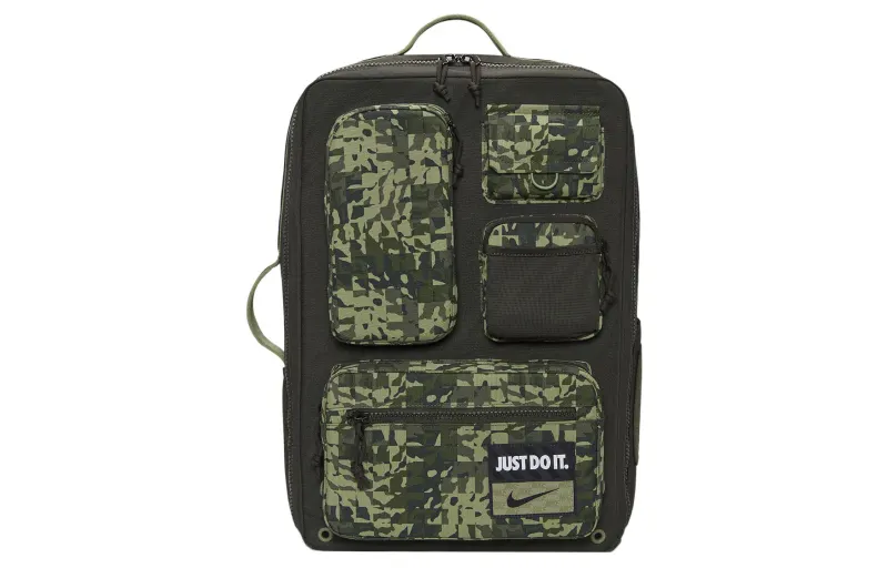 Nike Polyester Backpack Regular Men's Green & Black