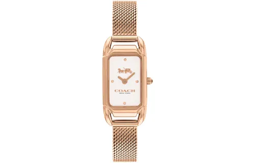 COACH Cadie Wrist Watches Quartz Movement Stainless Steel Strap Mother of Pearl Color Watch Dial Women's Watch