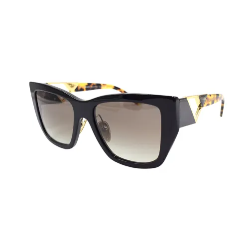 PRADA Plate Frame Butterfly Sunglasses Women's Black