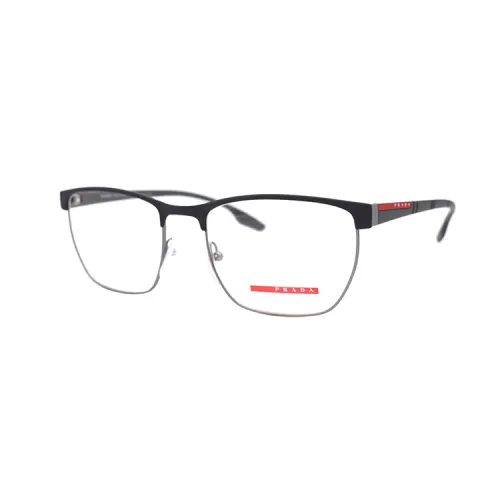 PRADA Alloy Browline Eyeglass Frames Men's Dark Gray