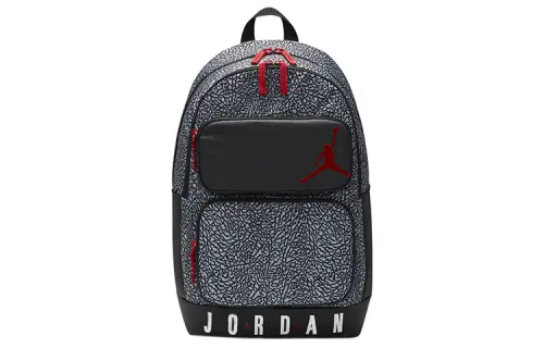 Jordan Polyester Backpack Dual Strap Bag Large Unisex Gray